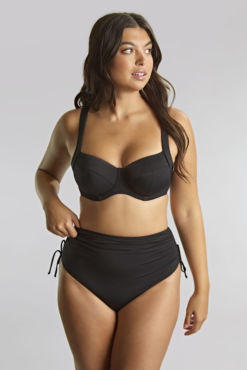 Signature - Panache Swim - marszczone figi kąpielowe SW2049 - black