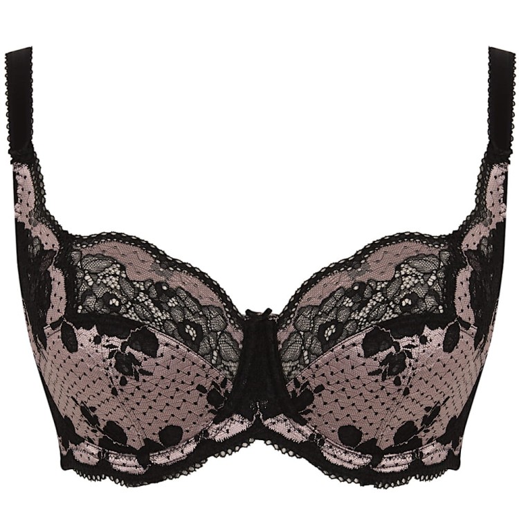 Clara - Panache - biustonosz 7255 - black/pink