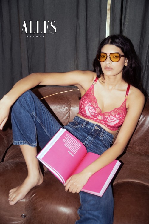 Euphoric - Alles - biustonosz push-up TPU - amarant