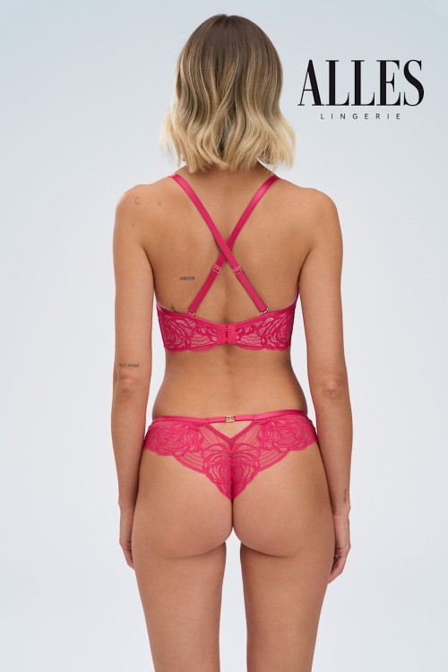 Euphoric - Alles - biustonosz push-up TPU - amarant