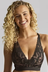 Amour - Panache - biustonosz bez fiszbin 11145 - black/pecan