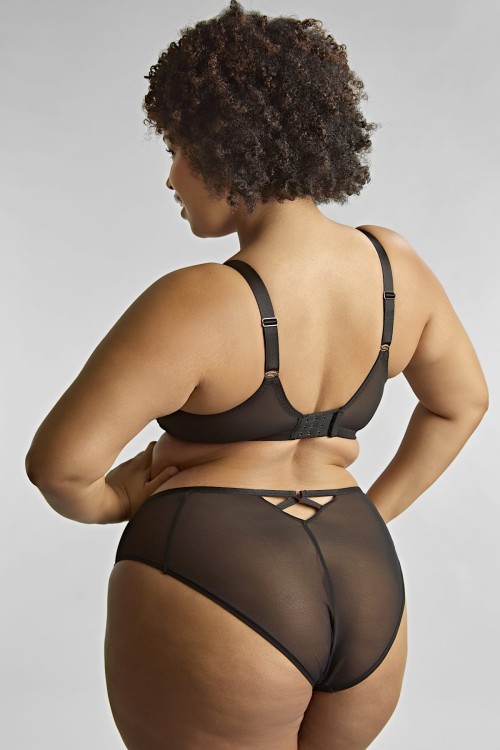 Ella - Sculptresse - biustonosz plunge 11206A - black sequin