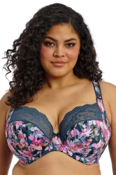 Lucie - Elomi - biustonosz 4490 - teal floral
