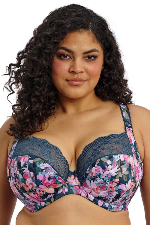 Lucie - Elomi - biustonosz 4490 - teal floral