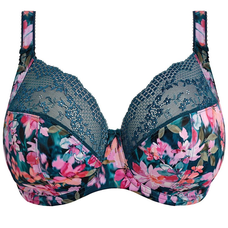 Lucie - Elomi - biustonosz 4490 - teal floral