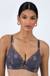 Luce Viola - Alles - biustonosz super push-up SPU - grafit