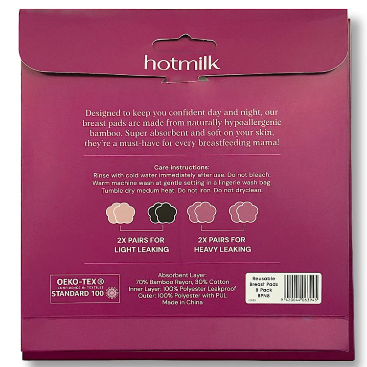 Wielorazowe wkładki laktacyjne - Hotmilk - 4 pary