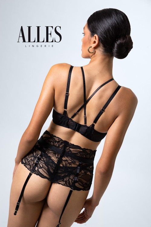 The Icon - Alles - biustonosz super push-up SPU - czerń