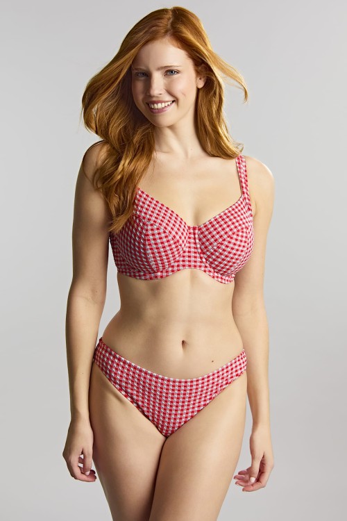 Gingham - Panache Swim - figi kąpielowe SW1726 - red gingham