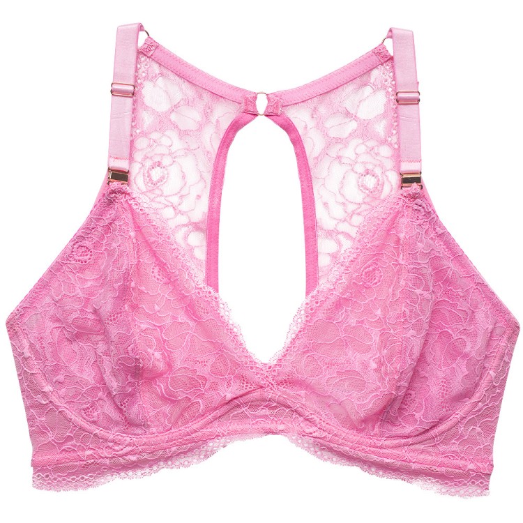 Heroine - Hotmilk - biustonosz plunge - fuksja