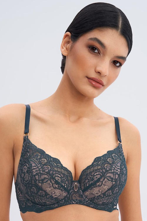 Marea - Alles - biustonosz push-up TPU - zieleń