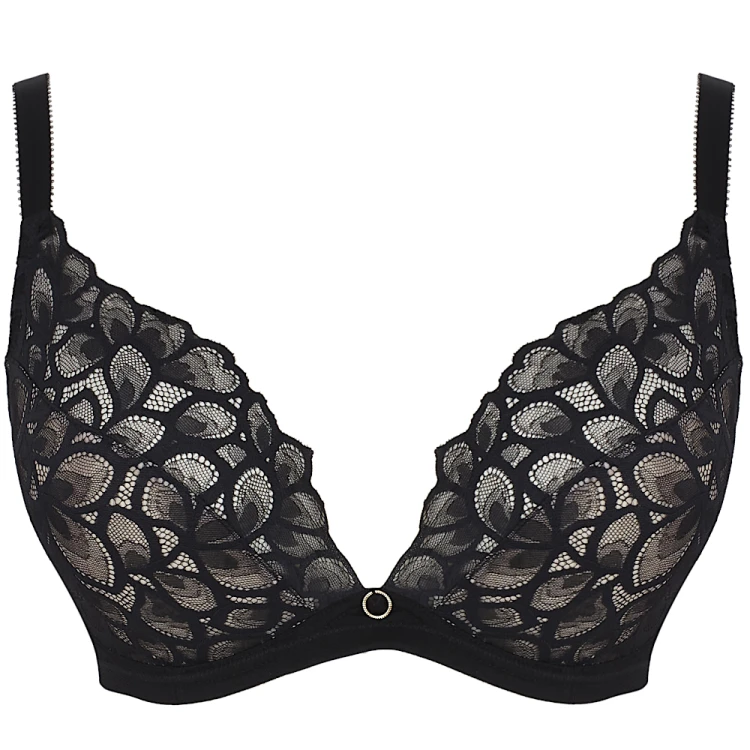 Allure - Panache - biustonosz demi plunge 10763 - black/latte