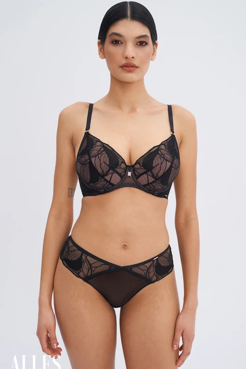 Rich Enough - Alles - biustonosz push-up TPU - czerń