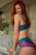 Clara - Panache - wysokie figi 7258 - teal magenta