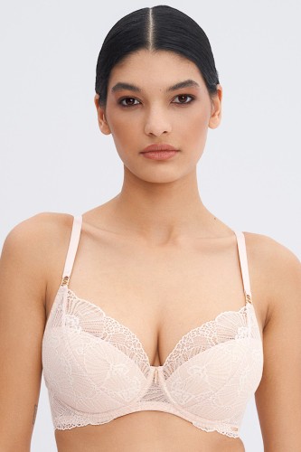 Posh Routine - Alles - biustonosz push-up TPU - beż
