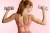 Boundless - Panache Sport - biustonosz bez fiszbin 7341E - pink abstract