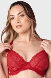 Heroine - Hotmilk - biustonosz plunge - scarlet red