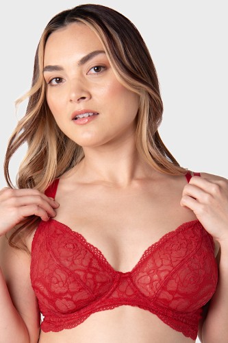 Heroine - Hotmilk - biustonosz plunge - scarlet red