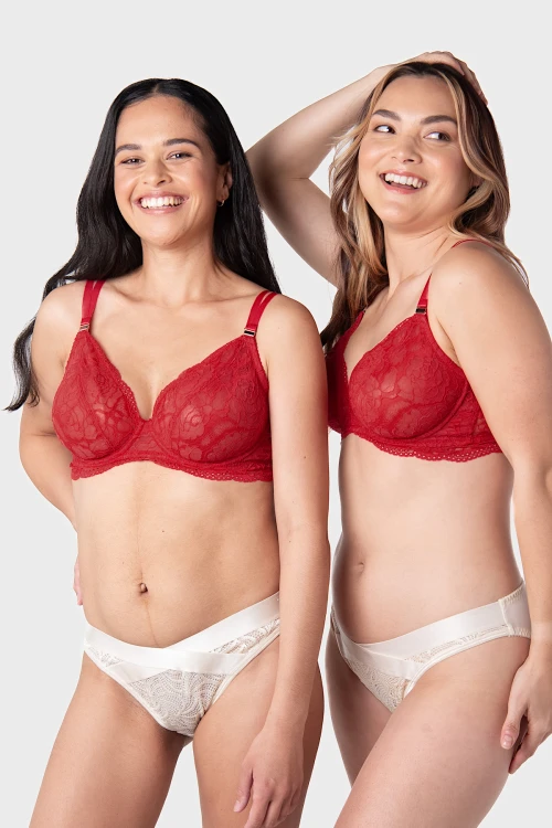 Heroine - Hotmilk - biustonosz plunge - scarlet red