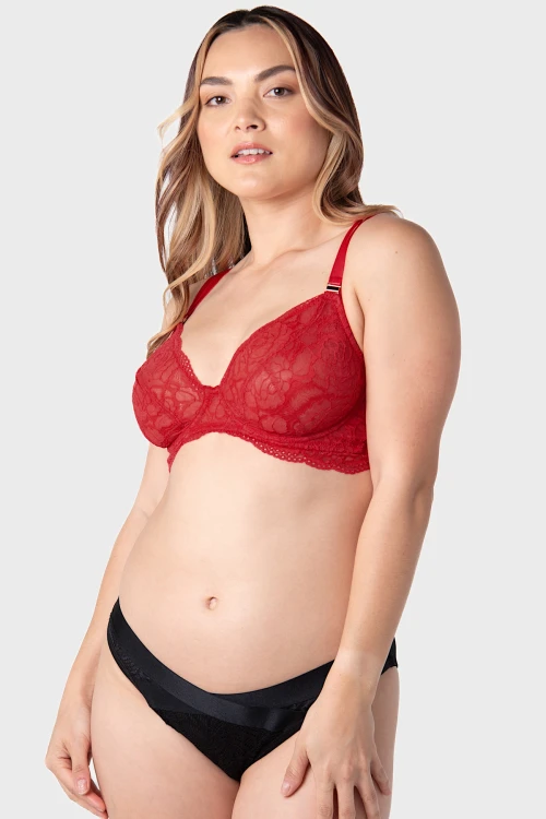 Heroine - Hotmilk - biustonosz plunge - scarlet red