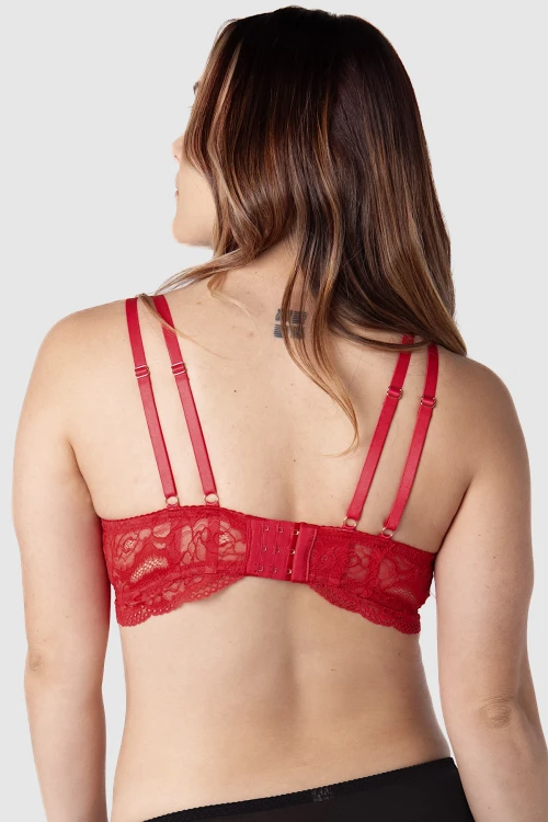 Heroine - Hotmilk - biustonosz plunge - scarlet red