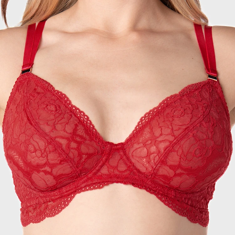 Heroine - Hotmilk - biustonosz plunge - scarlet red