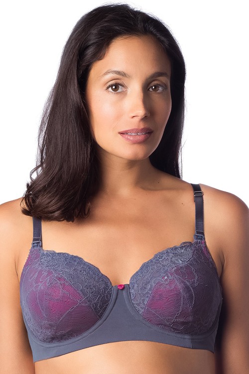 Temptation - Hotmilk - biustonosz - grafit i róż