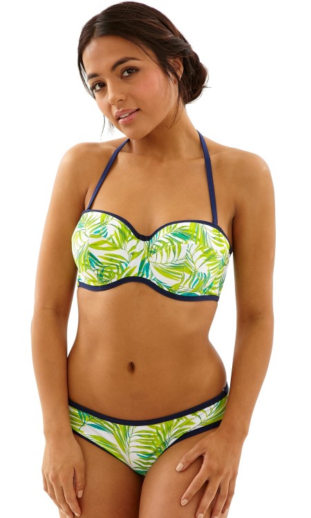 Avril - Cleo Swimwear - bandeau CW0223 - liście palm
