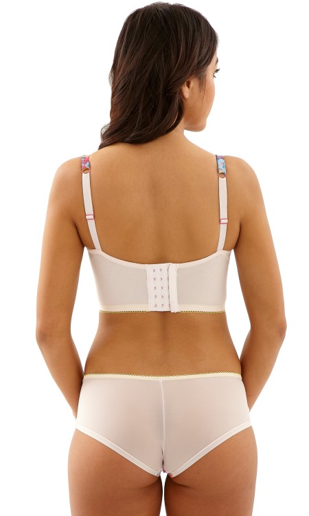 Breeze - Panache Cleo - biustonosz longline 9025 - różowe kwiaty