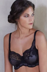 Clara - Panache - biustonosz 7255 - grafit i czerń
