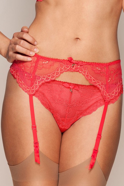 Superboost Lace - Gossard - pas do pończoch 7712 - czerwień