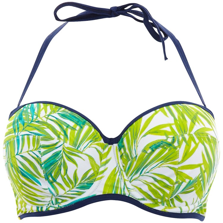 Avril - Cleo Swimwear - bandeau CW0223 - liście palm