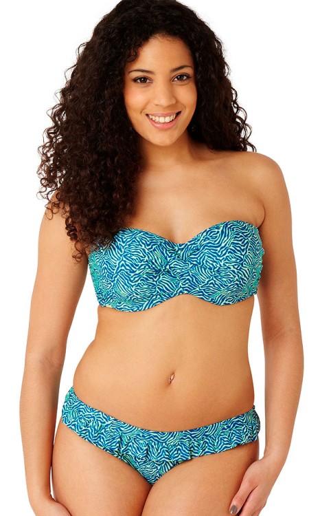 Hattie - Cleo Swimwear - figi z falbanką CW0049 - zebra