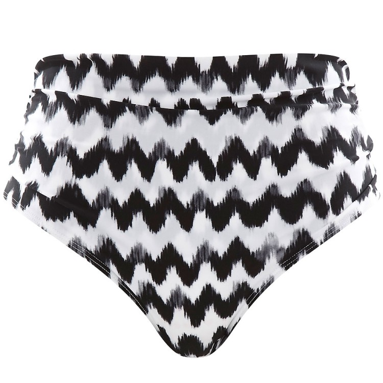 Leila - Panache Swimwear - figi ze średnim stanem SW1028 - czerń i biel