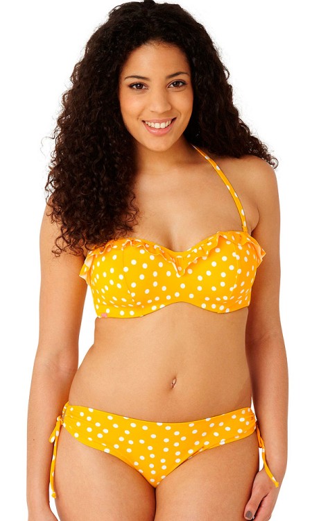 Betty - Cleo Swimwear - figi wiązane CW0038 - żółty