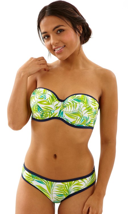 Avril - Cleo Swimwear - bandeau CW0223 - liście palm